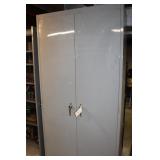 METAL CABINET AND PLASTIC SHELF