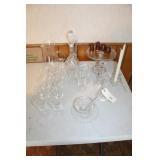 COLLECTION OF PRESSED CLEAR GLASS