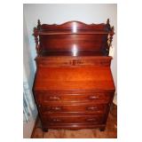 MAHOGANY DROP FRONT SECRETARY