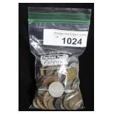 BAG OF VARIOUS FOREIGN COINS