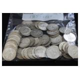 (58) KENNEDY HALF DOLLARS, 1965-1969