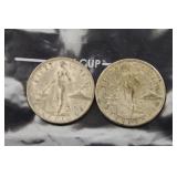 (2) 50 CENTAVO PHILIPINE PIECES - 1944S
