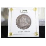 1873 SEATED LIBERTY DOLLAR SILVER DOLLAR