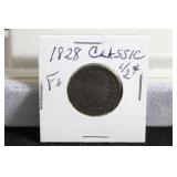 1828 CLASSIC HEAD HALF CENT PIECE