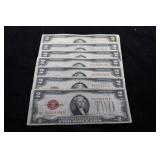 (7) $2 LEGAL TENDER/RED SEAL NOTES