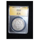 1902-S MORGAN SILVER DOLLAR - EF 40 (ANACS)