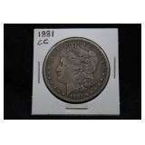 1881 CC MORGAN SILVER DOLLAR