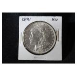 1891 MORGAN SILVER DOLLAR