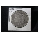 1891 CC MORGAN SILVER DOLLAR