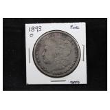 1893 O MORGAN SILVER DOLLAR