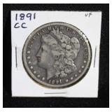 1891 CC MORGAN SILVER DOLLAR