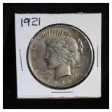 1921 PEACE SILVER DOLLAR
