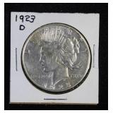 1923 D PEACE SILVER DOLLAR