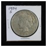 1924 S PEACE SILVER DOLLAR