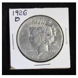 1926 D PEACE SILVER DOLLAR