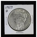 1927 D PEACE SILVER DOLLAR