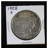 1928 S PEACE SILVER DOLLAR