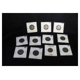 (11) NICKELS, BUFFALO HEAD AND JEFFERSON