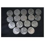 (17) 1976 KENNEDY HALF DOLLARS