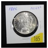 1886 MORGAN SILVER DOLLAR