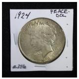 1924 PEACE SILVER DOLLAR