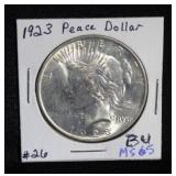 1923 PEACE SILVER DOLLAR