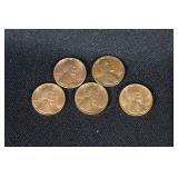 (5) WHEAT BACK PENNIES