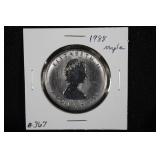 1988 1 OUNCE CANADIAN SILVER PIECE