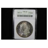 1891 MORGAN SILVER DOLLAR