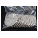 (10) EISENHOWER DOLLARS - 1971, 1972