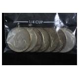 (7) KENNEDY HALF DOLLARS - 1964, 1964D