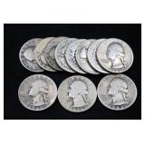 (11) WASHINGTON SILVER QUARTERS (MIXED DATES)