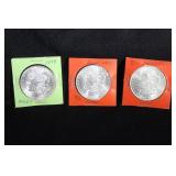 (3) MORGAN SILVER DOLLARS