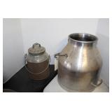DELAVAL MILK CAN AND UNMARKED CREAM CAN