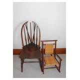 SHAKER STYLE CHAIR &  CHILD