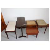 GROUPING OF STOOLS, AND SMALL TABLES