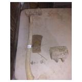 AXE, AXE HEAD AND OLDER SLEDGE HAMMER HEAD