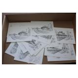 (18) TRAIN GREETING CARDS