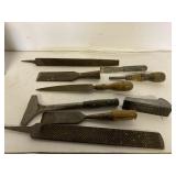 ANTIQUE TOOL BOX WITH CONTENTS