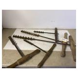 HAND AUGERS AND SAWS