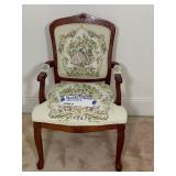 QUEEN ANNE STYLE ARM CHAIR