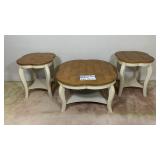 3 PIECE CLOVER DESIGN LIVING ROOM TABLE SET