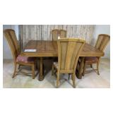 DINING ROOM TABLE & 4 SIDE CHAIRS