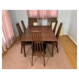 DANISH MODERN DINING TABLE & 6 CHAIRS