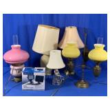 6 UNTESTED TABLE LAMPS