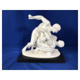 GREEK WRESTLERS - RESIN FIGURAL BY G. RUGGERI