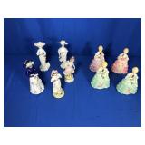 VICTORIAN LADIES - 9 1800S DRESSED FIGURES