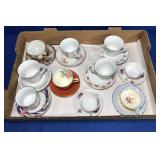 10 TEA CUPS & MATCHING SAUCERS