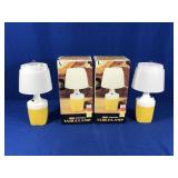 2 YELLOW BATTERY CAMPING LIGHTS