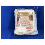 BLUE CHENILLE BLANKET - FULL/ QUEEN IRREGULAR